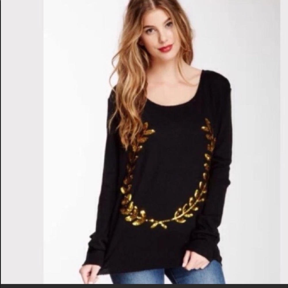 Wildfox White Label Wreath Sweater